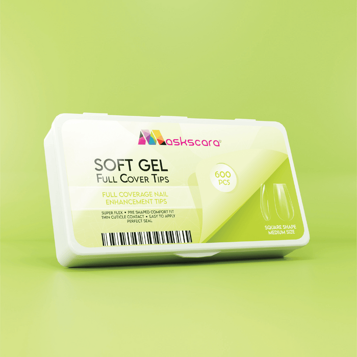 Soft Gel Tips - Full Cover (Square Medium) - Maskscara