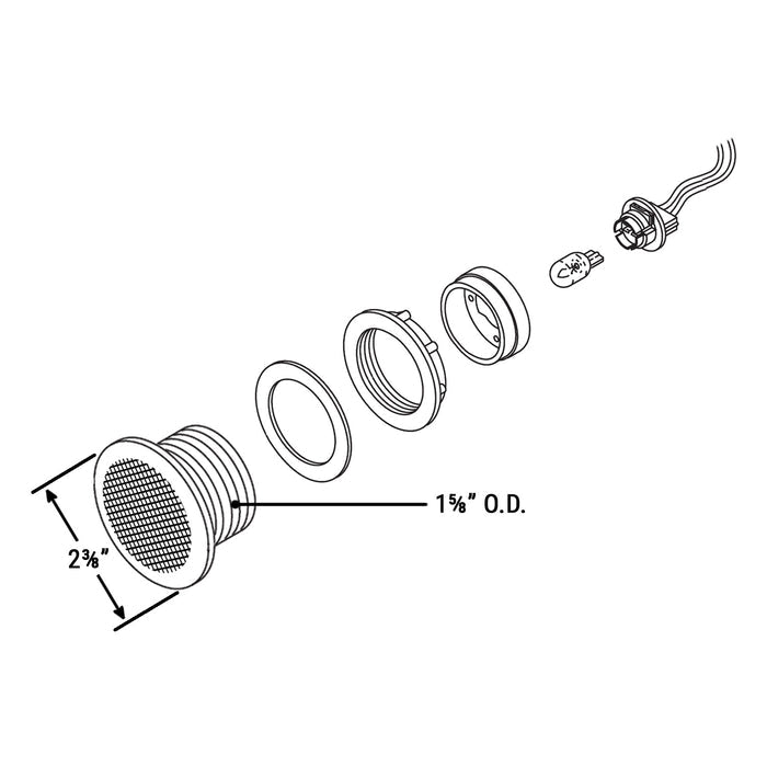 Spa Light Assembly Kit 12V Mini 2-3/8" Face