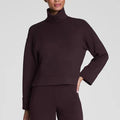 SPANX Airessentials Cropped Turtleneck -Truffle Brown