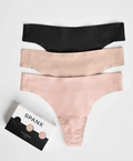 SPANX Fit-To-You Thong 3-pack - One Size Blue, Ivory, Nude