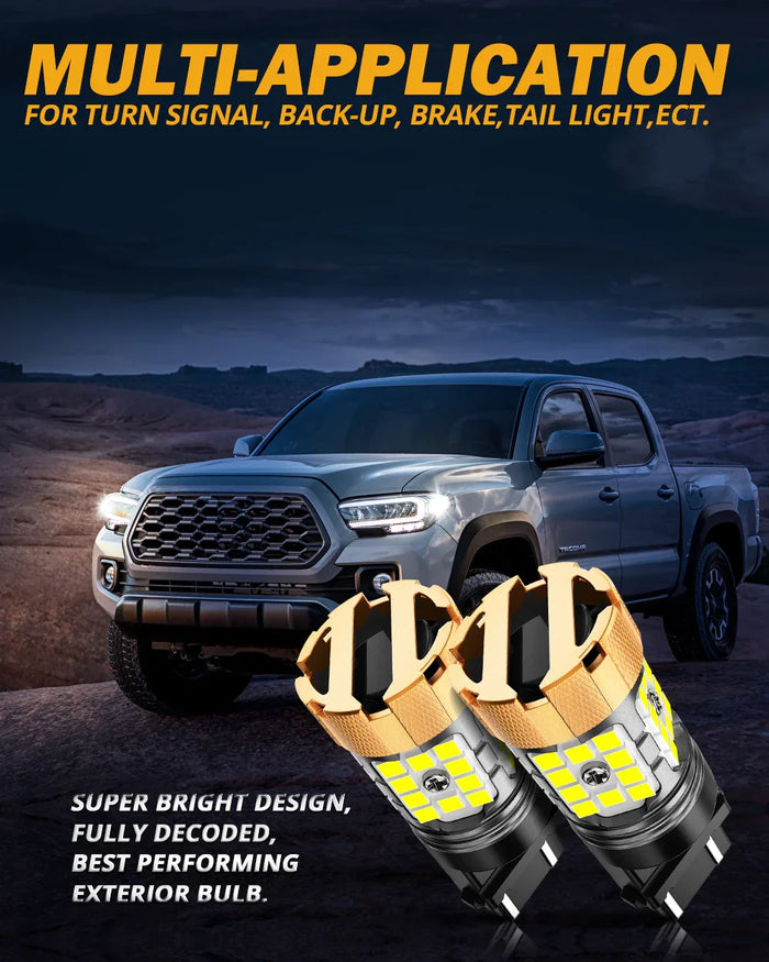 🆕T25 3157 3156 LED Backup Reverse/Turn Signal/Brake Tail Light Bulbs 50W 4000LM CAN-Bus Error Free 6500K White B21-PRO Series | 2 Bulbs