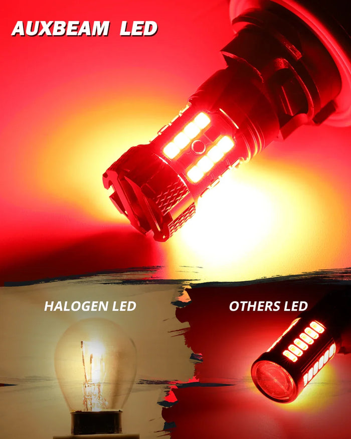 🆕T25 3157 3156 LED Brake/Tail Light Bulbs 50W 4000LM CAN-Bus Error Free Red B21-PRO Series | 2 Bulbs
