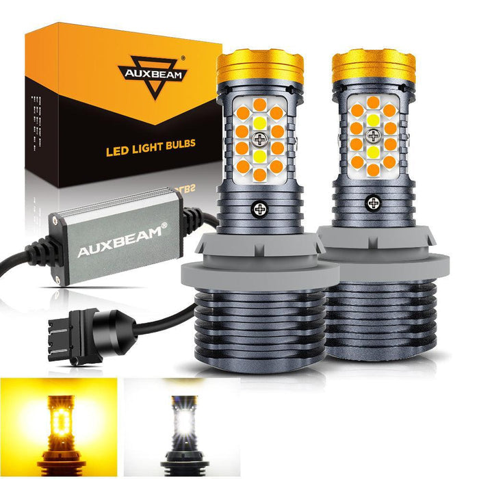 🆕T25 3157 3156 LED Front Turn Signal & DRL Light Bulbs 800% High Brightness CAN-Bus Error Free Dual Color Switchback White & Amber B31 Series | 2 Bulbs