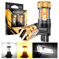 🆕 T25 3157D LED Front Turn Signal & DRL Light Bulbs 50W 4000LM CAN-Bus Error Free Dual Color Switchback White & Amber B21-PRO Series | 2 Bulbs