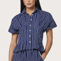 Tailor Blouse - Indigo Stripe