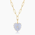THATCH Malene Blue Lace Heart Charm and Chain