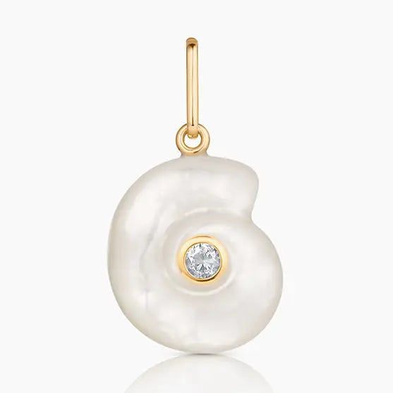 THATCH Nautilus Mother of Pearl Charm on Choker