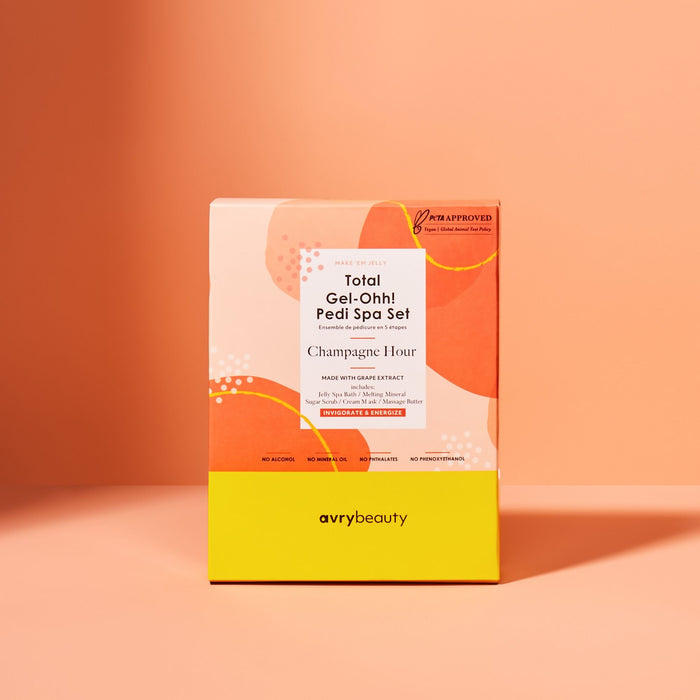 Total Gel-Ohh 5 Step Pedi Spa Set - Champagne Hour