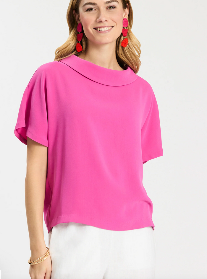 Tyler Boe Mary Roll Collar Capelet - Rose Violet
