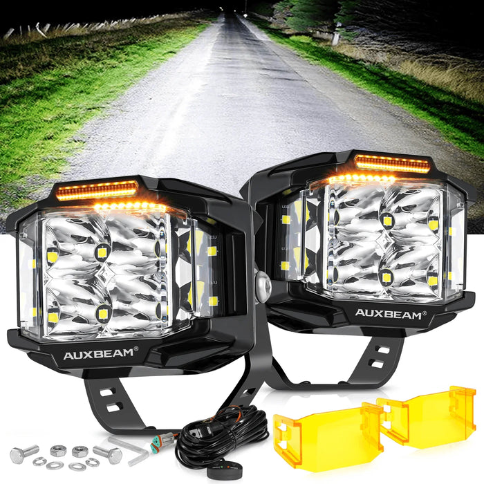 2Pcs Pod Lights / With Amber Covers