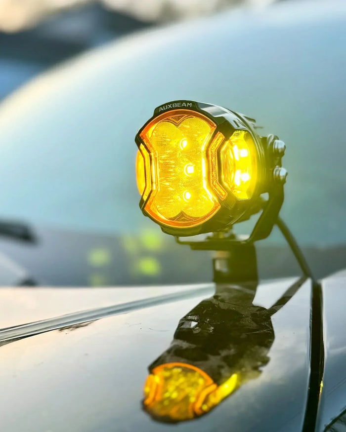 V-ULTRA Series | 3 Inch 108W LED Side Shooter Amber Pod Lights with Amber DRL