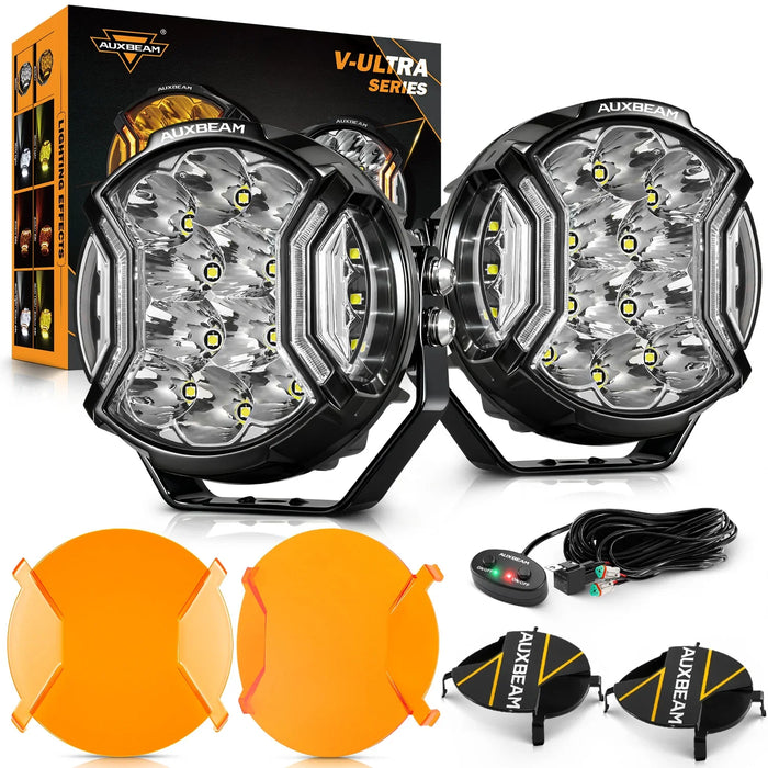 2Pcs Pod Lights / Dark Amber Covers + Black Covers