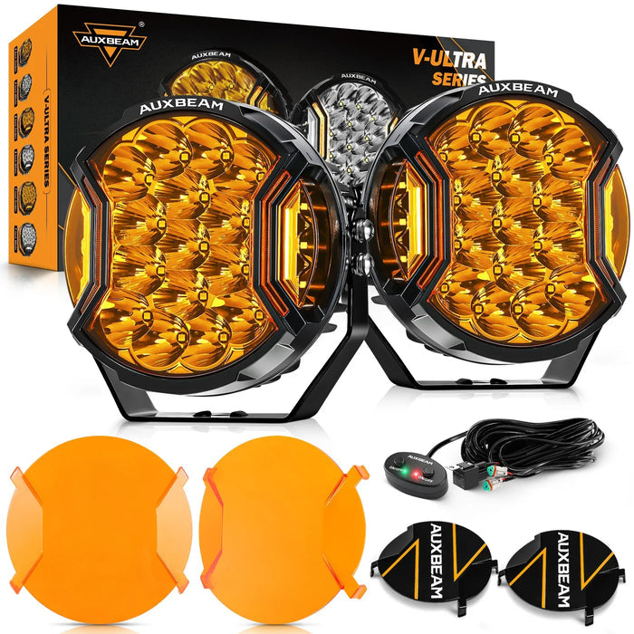 2Pcs Pod Lights / Dark Amber Covers + Black Covers