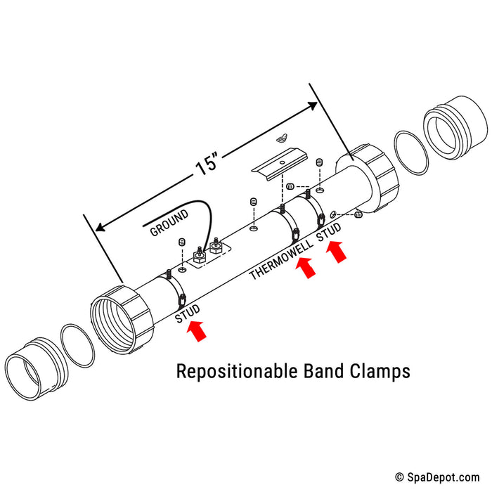VersaTherm Universal Spa Heater Assembly