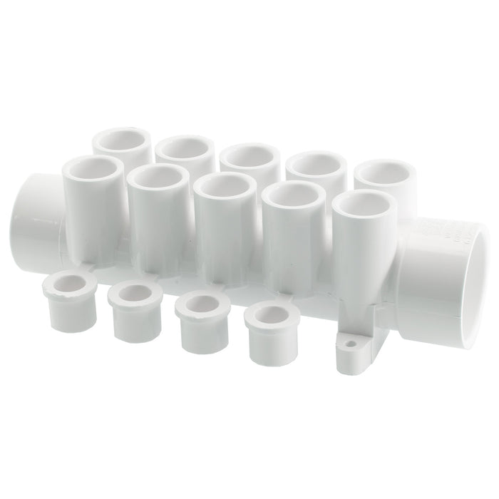 Water Manifold 1.5"SS x 1.5"SP (10) ½"SS Ports