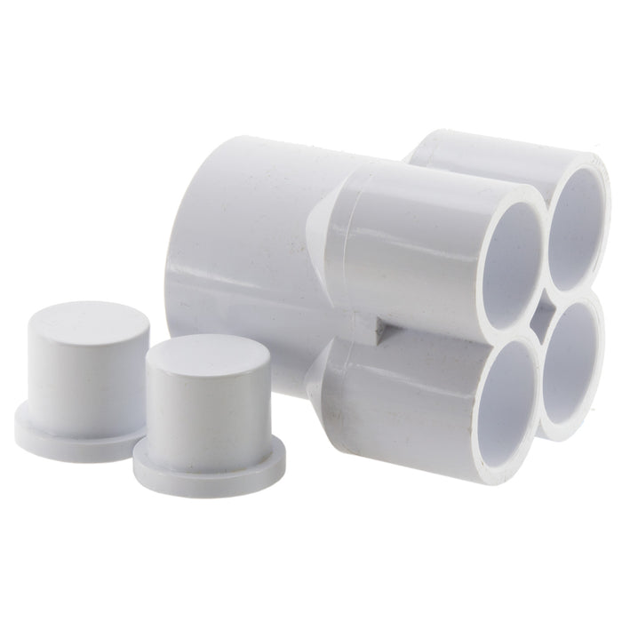 Water Manifold 1.5"SS x (4) 3/4"SS Ports