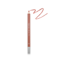 A brown Nikol Beauty Waterproof Lip Liner Pencil is shown with a smudged stroke beside it. This creamy liner is perfect for mature women, offering long-lasting color and definition.