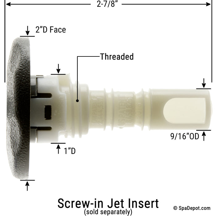 Waterway 2" Cluster Storm Screw-in Jet Housing