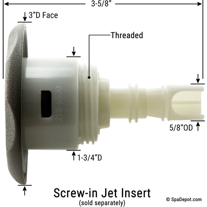 Waterway 3" Mini Storm Screw-in Jet Housing
