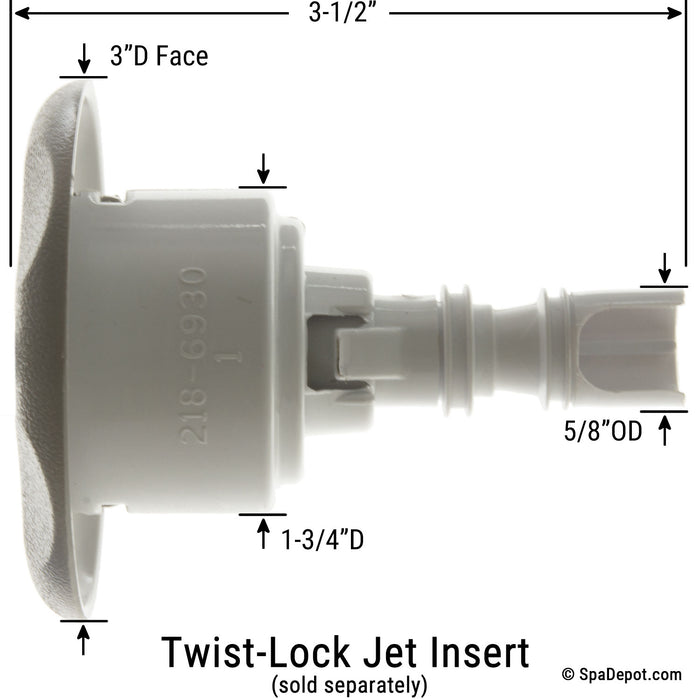 Waterway 3" Mini Storm Twist-Lock Jet Housing