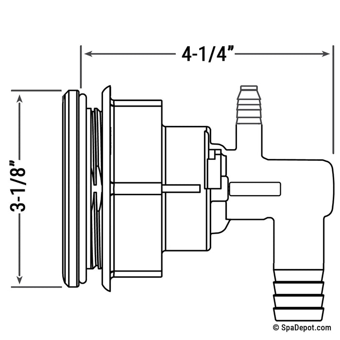 Waterway 3-3/8" Poly Storm Screw-in Jet Housing