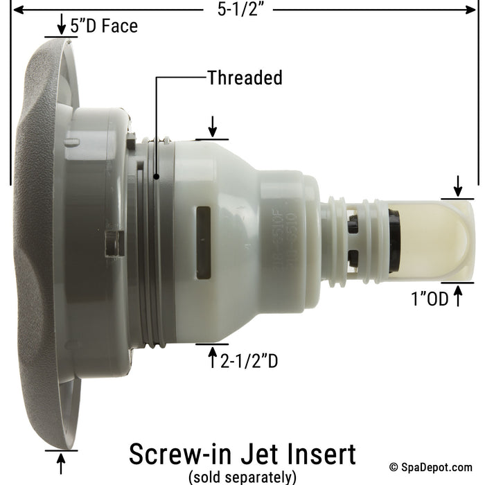 Waterway 5" Power Storm Screw-in Jet Housing