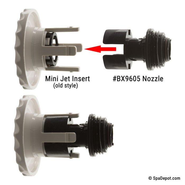 Waterway Nozzle for Old-style Mini Jet Inserts