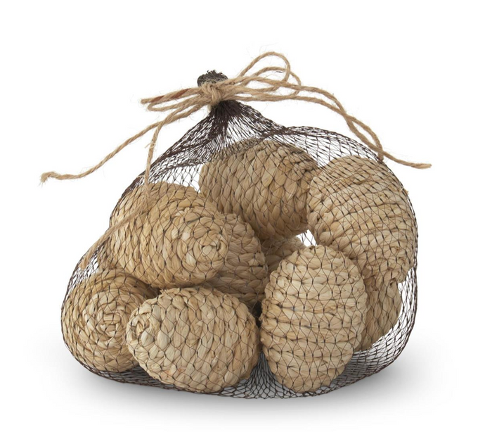 Woven Grass Eggs - set of 10