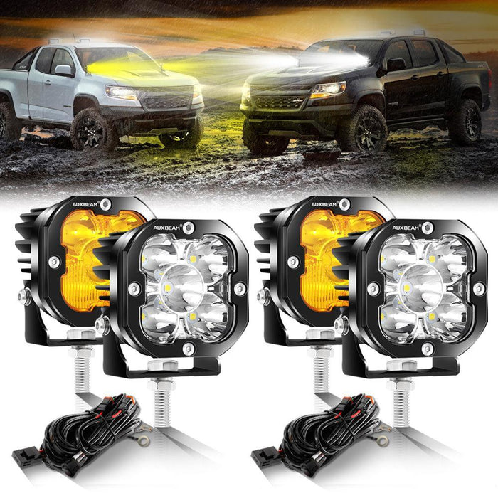 Amber Combo&White Spot / 4Pcs Pod Light / Without Covers
