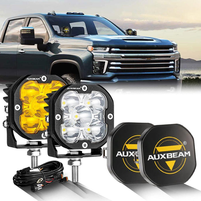 Amber&White Spot / 2Pcs Pod Light / With Black Covers