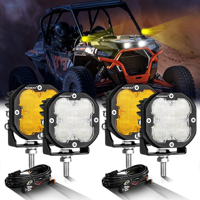 Amber&White Flood / 4Pcs Pod Light / Without Covers