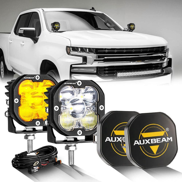 Amber&White Combo / 2Pcs Pod Light / With Black Covers