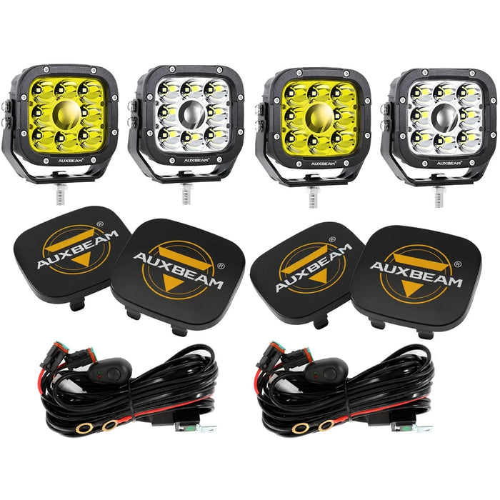 4Pcs Pod Lights / Black Covers