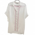 Ziggy Shirt/Dress -  White/Pink Salt